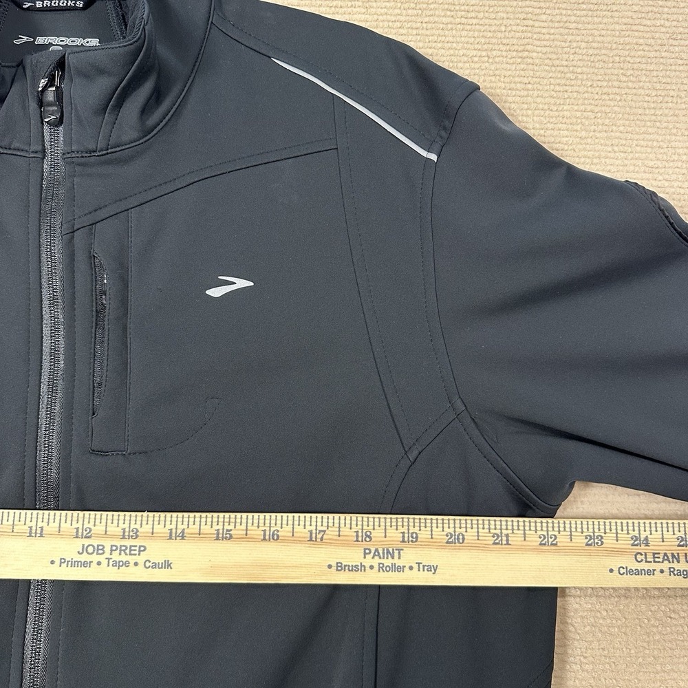 Brooks Shelter Technology Running Jacket Mens L Black Full Zip Reflective - Picture 13 of 16